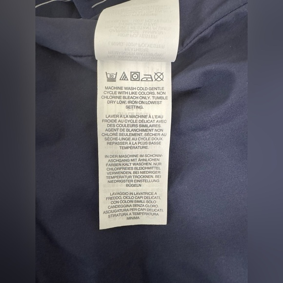 J.Crew Woman’s Excursion Quilted Fall Warm Puffer Vest Pin Stripe Navy Blue XS - Picture 8 of 8